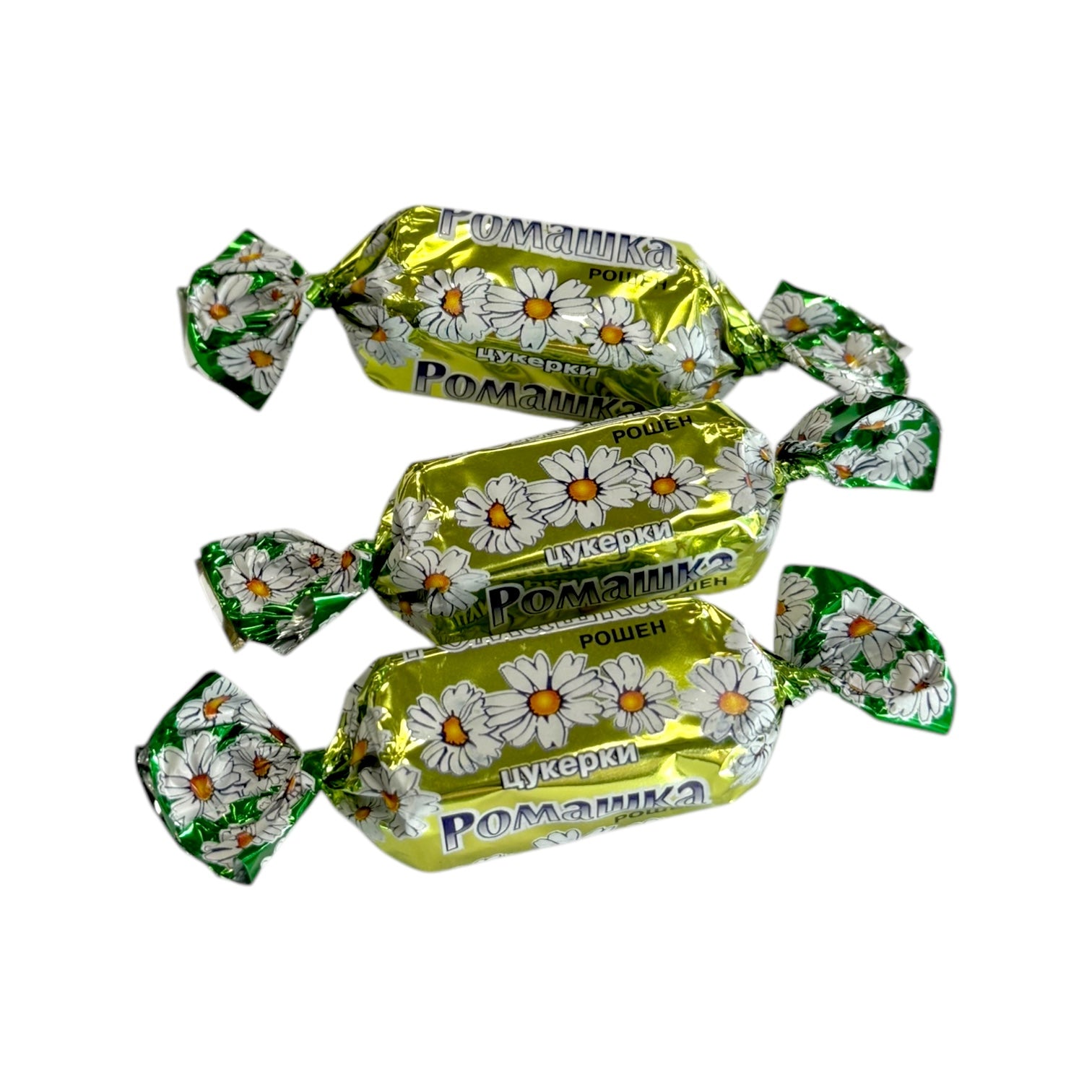 Roshen ‘Romashka’ Crème Brûlée & Cognac Fondant Chocolates (Per 100g)